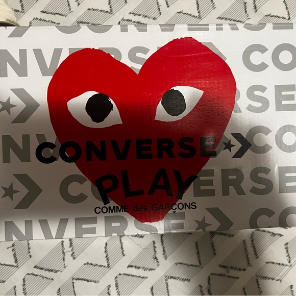 Comme des Garçons PLAY Converse Women's Polka Dot High-Top Sneakers - Picture 11 of 12